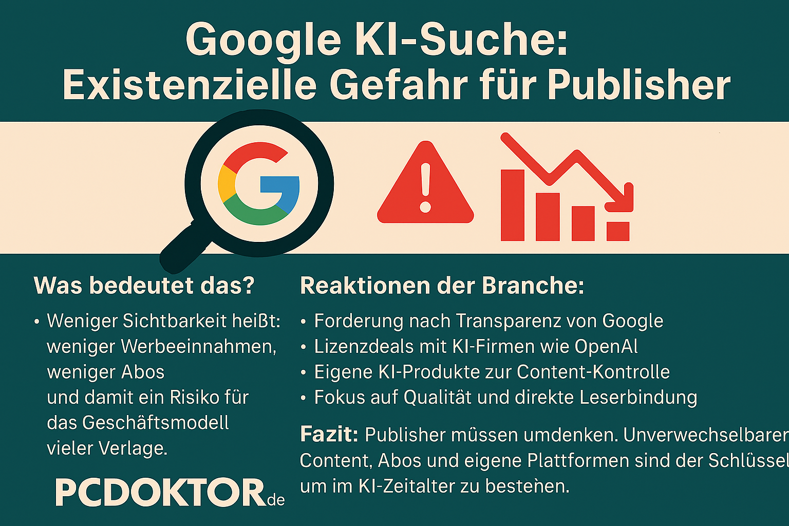 Google KI-Suche: Existenzielle Gefahr für Publisher