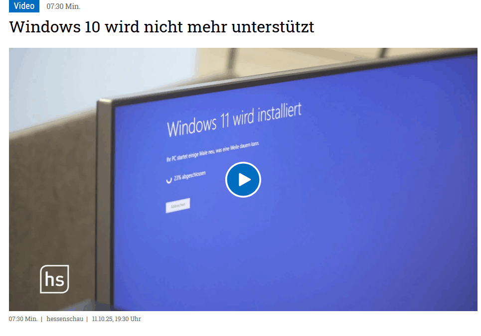 Das Fernsehen war da! – PCDOKTOR.de in der Hessenschau
