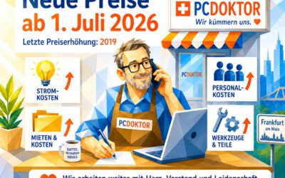 Neue Preise beim PCDOKTOR ab dem 1. Juli 2026